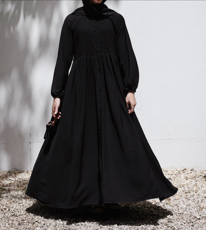 Gathered Shirt Abaya C0399