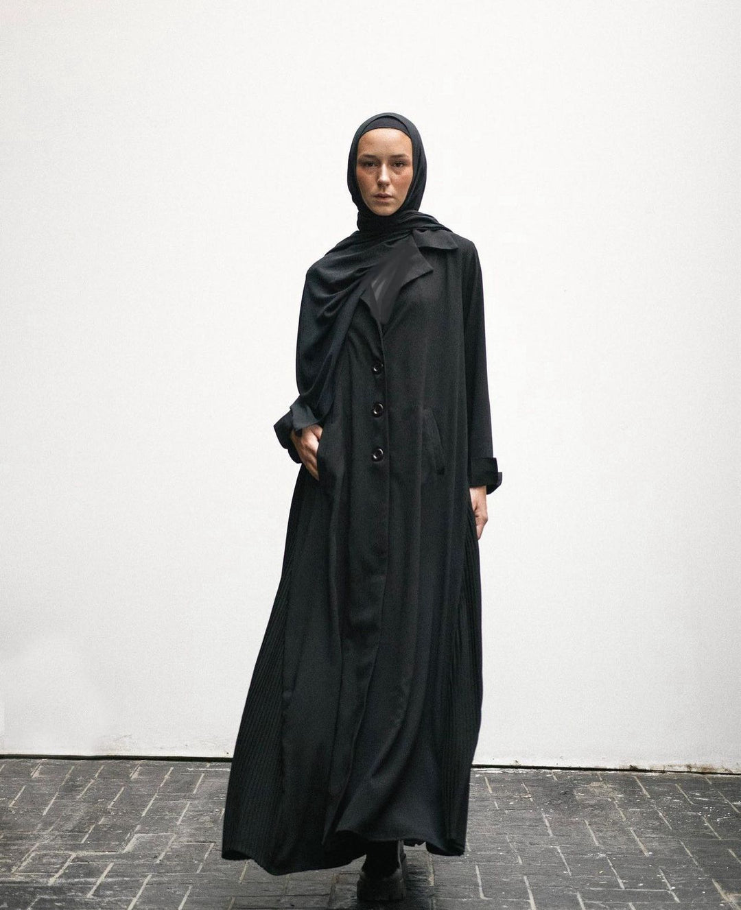 Pleated Blazer abaya C0216