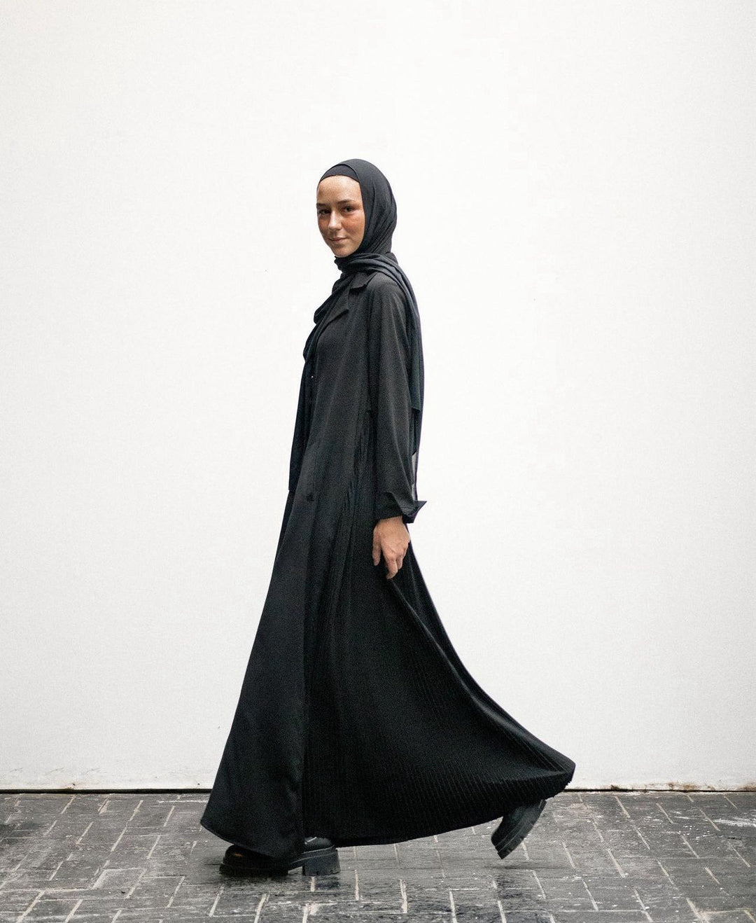 Pleated Blazer abaya C0216