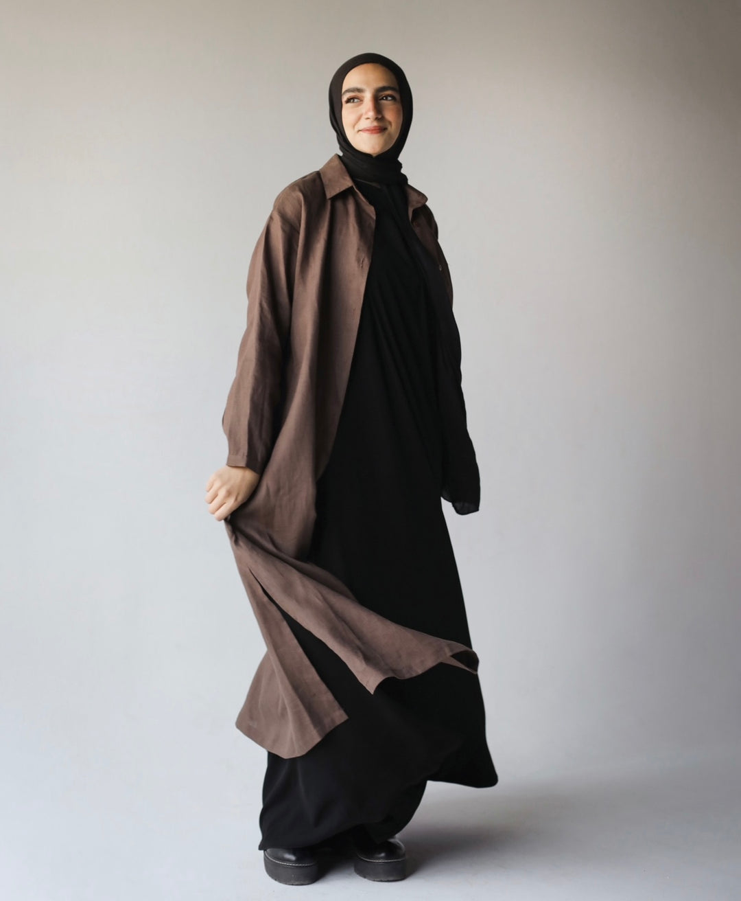 Midi linen shirt C0183